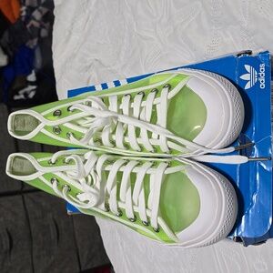 Adidas Nizza Hi Transparent Women Casual Shoe Neon Green Sneaker